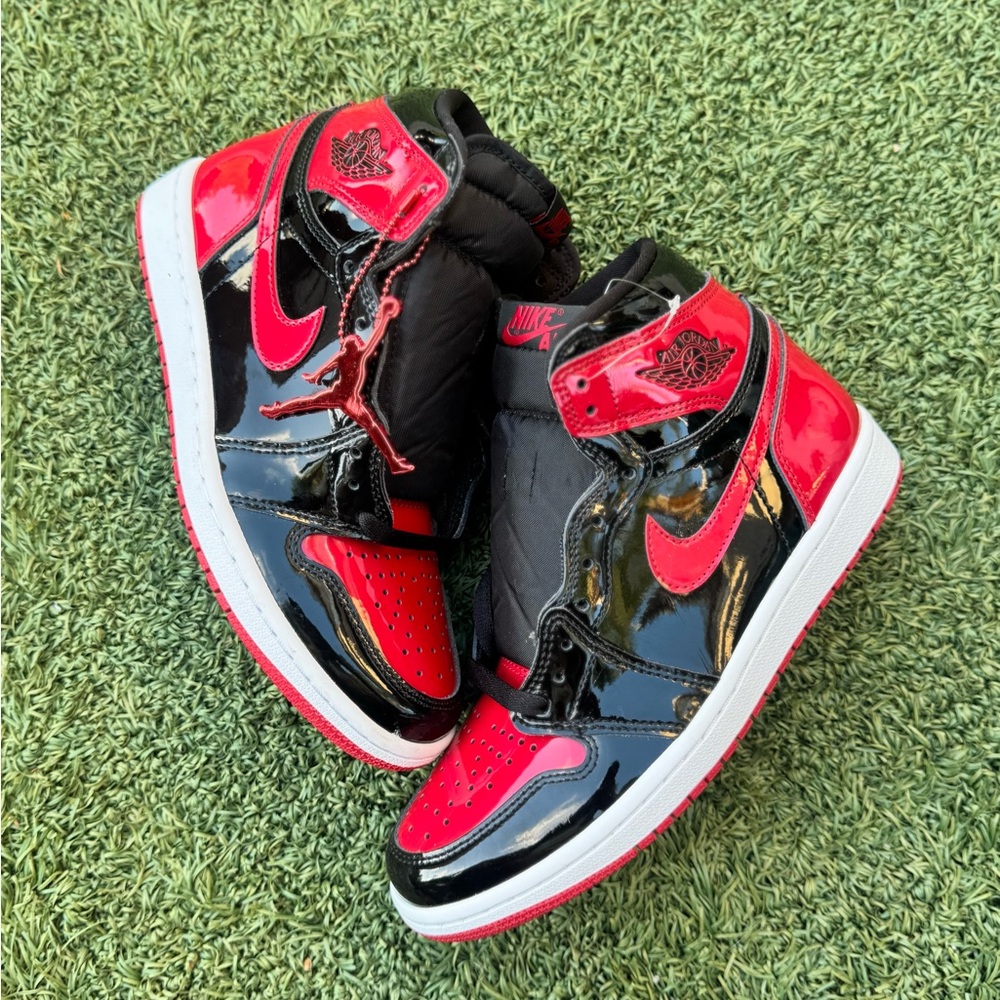 New Nike Air Jordan 1 Retro OG High Patent Bred - Size 7